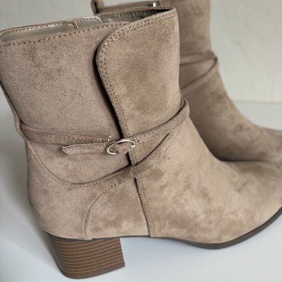 ANNE KLEIN Akmoore Boot Women's Size 9.5M Sand Zip Up Bootie Boho Whimsical NIB - Picture 8 of 13